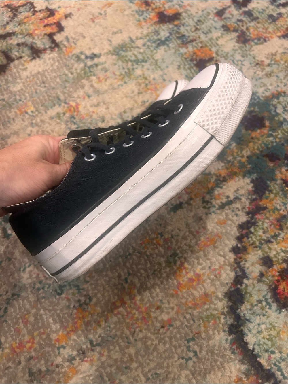 Converse Low-Top Canvas Sneakers in Black and White